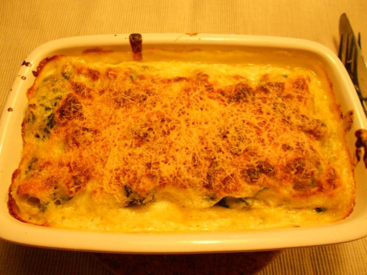 Lasagne con Salmone e Spinaci (Lasagne mit Lachs und Spinat) - Rezept ...