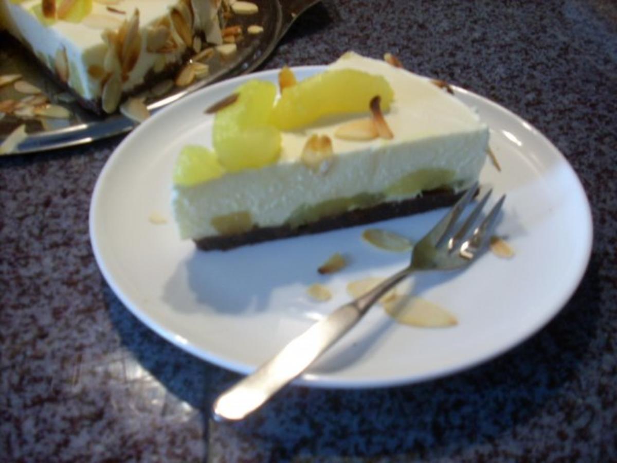 Schmand Sahnetorte mit Safran Birnen - schnell &amp; einfach - von Mijou