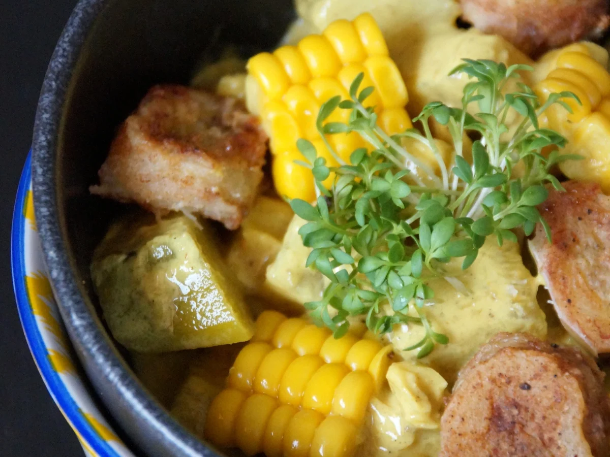 Rezept: Zucchini-Bananen-Mais-Curry Bild Nr. 2 Zucchini-Bananen-Mais-Curry - Rezept - Bild Nr. 2