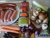 Wurstgulasch in Tomatensoße - Rezept