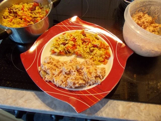 2 erlei Reissalate mit Fleischwurst im Bratschlauch - Rezept - Bild Nr. 2