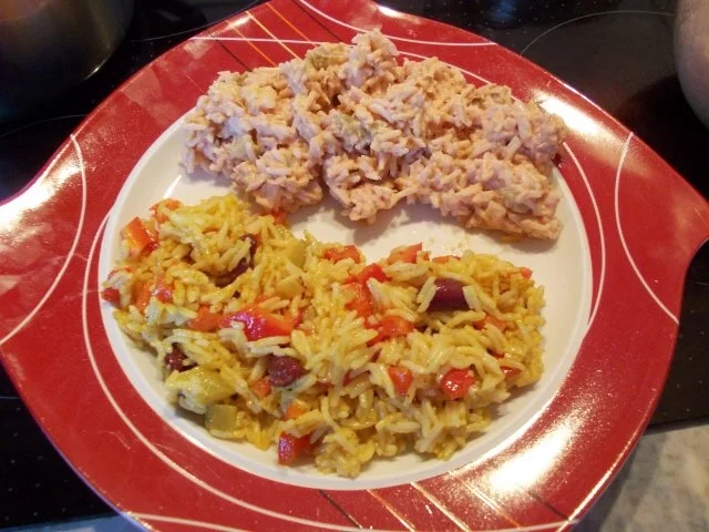 2 erlei Reissalate mit Fleischwurst im Bratschlauch - Rezept - Bild Nr. 3