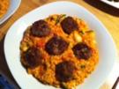 Zucchini Risotto mit Hackbällchen - Rezept