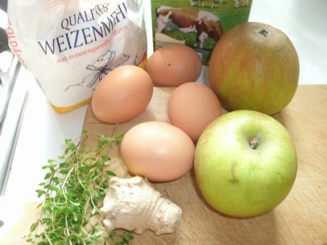 Rezept: Apfelpfannkuchen mit Ingwer und Zitronenthymian Bild Nr. 2 Apfelpfannkuchen mit Ingwer und Zitronenthymian - Rezept - Bild Nr. 2