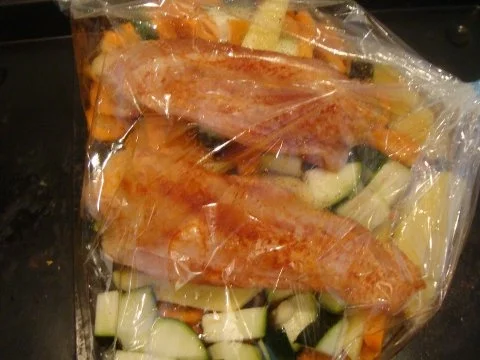 Rezept: Hühnchen und Gemüse aus dem Bratschlauch Bild Nr. 2 Hühnchen und Gemüse aus dem Bratschlauch - Rezept - Bild Nr. 2