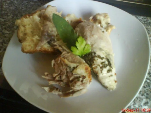 Hähnchen im Brotteig gebacken - Rezept