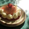 Dessert - Buttermilchgelee mit Erdbeermousse überzogen - Rezept
