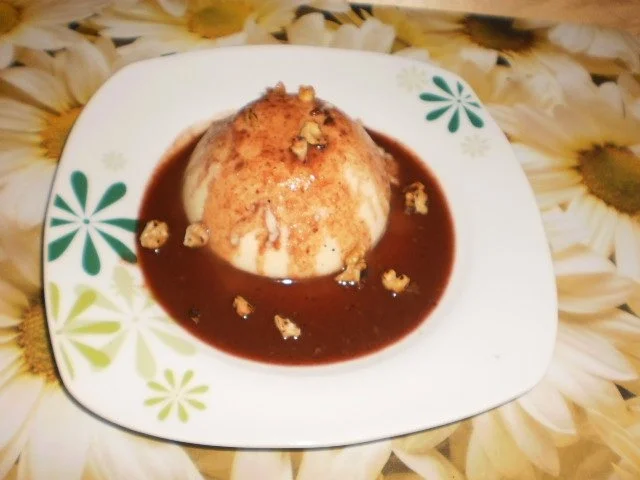 Grießflammeri mit Nougat-Soße - Rezept