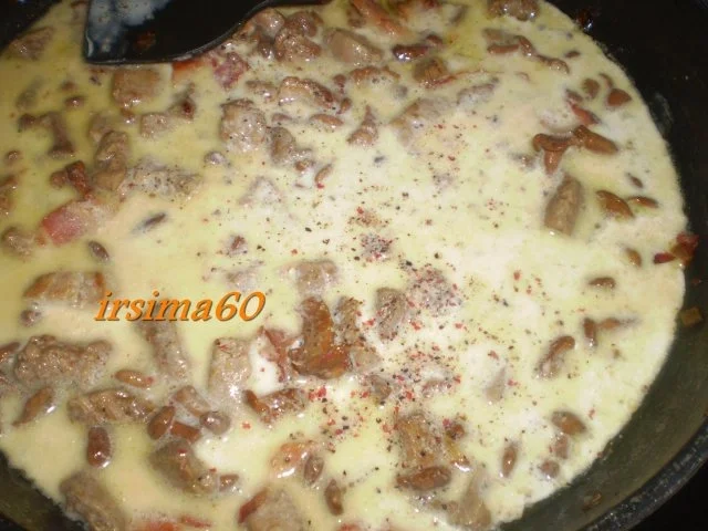 Filetgeschnetzeltes in Sahne zu Penne - Rezept - Bild Nr. 8