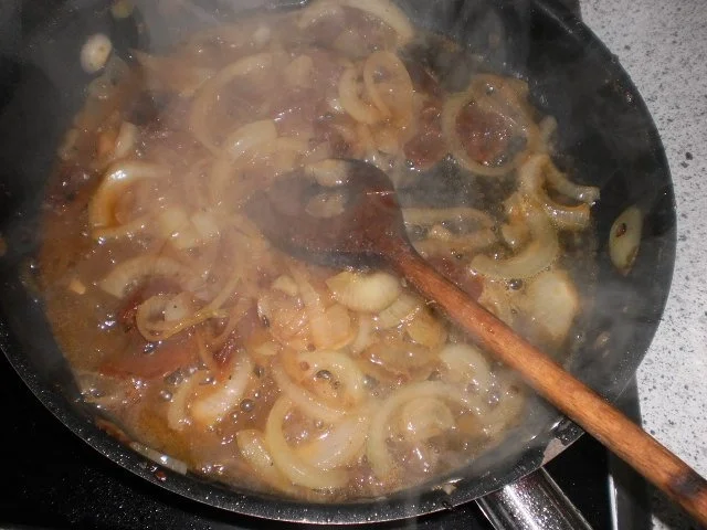 Rumpsteak - Bratkartoffeln - Zwiebelgemüse - Rezept - Bild Nr. 11