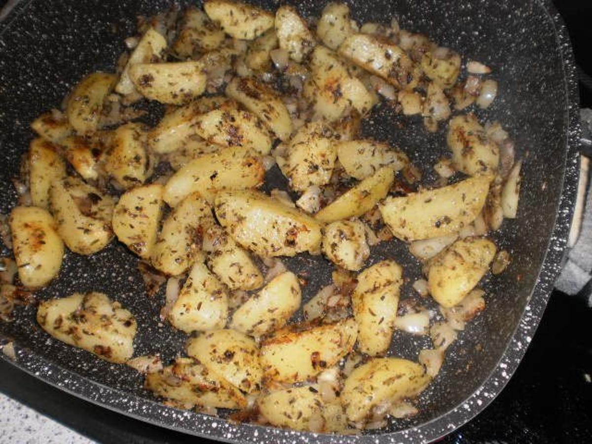 Rumpsteak - Bratkartoffeln - Zwiebelgemüse - Rezept - Bild Nr. 12