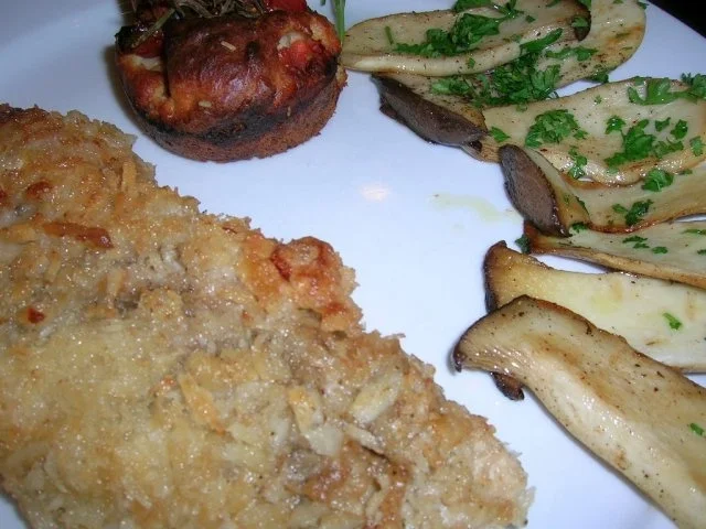 Schnitzel in Pankomehl paniert, mit Kräuterseiblingen (leckere Feierabendküche) - Rezept - Bild Nr. 4