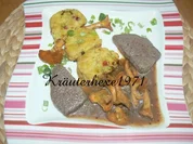 herzhafte Kartoffelrösti mit Rinderminutensteaks und Pfifferlingen - Rezept