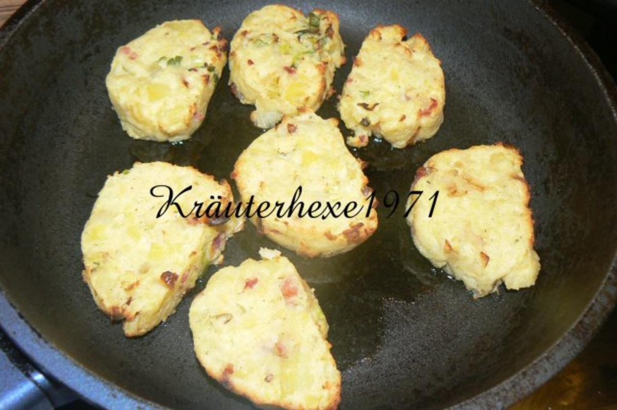 herzhafte Kartoffelrösti mit Rinderminutensteaks und Pfifferlingen - Rezept - Bild Nr. 4