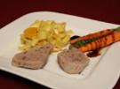 Ricks Kalbsmedaillons Américain an Marilyns Pfirsich-Tagliatelle - Rezept