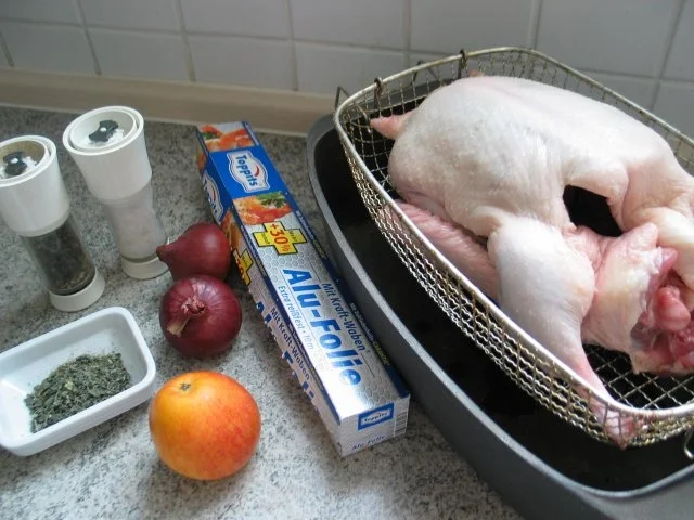 Geflügel: Ente einfach, im Silbermäntelchen - Rezept