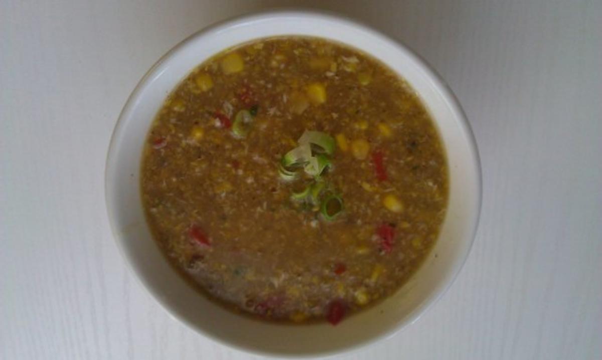 Rezept: Maissuppe mit Garnelen Maissuppe mit Garnelen - Rezept