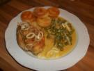 Scharfes Curryhuhn in Erbsen - Zwiebel - Sahnesauce - Rezept