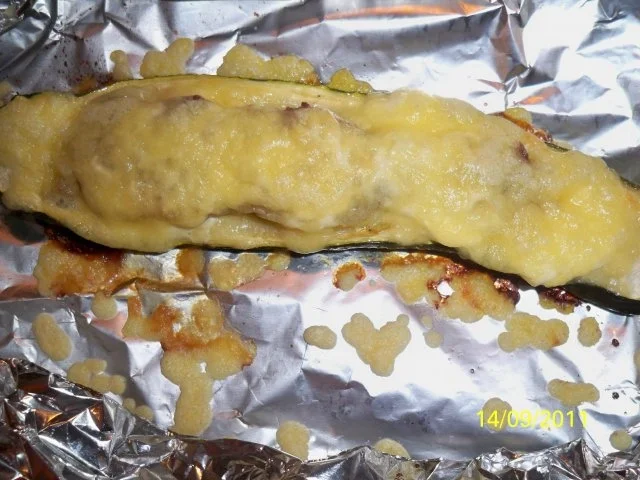 zucchini und schweinchen in einem boot - Rezept