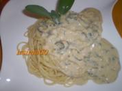  Käse - Salbei - Soße an Spaghetti - Rezept