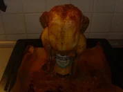 Hühnchen sitzt auf einer Bierdose - Rezept
