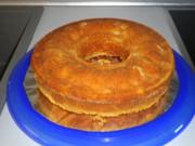 Safran - Apfel - Kuchen mit Marzipan und Nüssen - Rezept