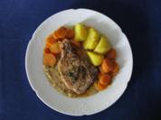 Fleisch: Kalbskotelett in Wermut-Thymian-Sahne - Rezept