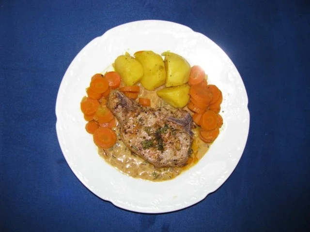 Fleisch: Kalbskotelett in Wermut-Thymian-Sahne - Rezept - Bild Nr. 4