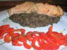 Lachsfilet mit Meerrettichkruste auf grünen Linsen - Rezept