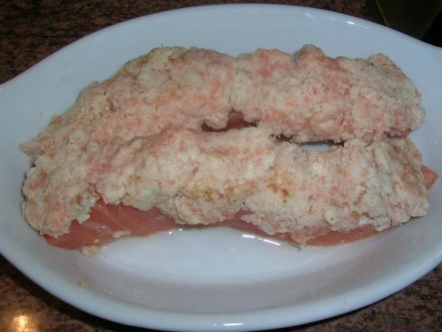 Lachsfilet mit Meerrettichkruste auf grünen Linsen - Rezept - Bild Nr. 5