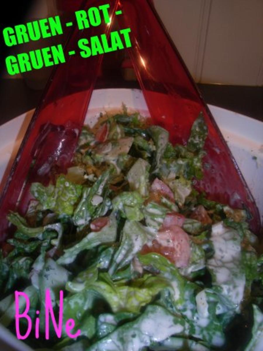 BiNe` S GRUEN - ROT - GRUEN - SALAT - Rezept