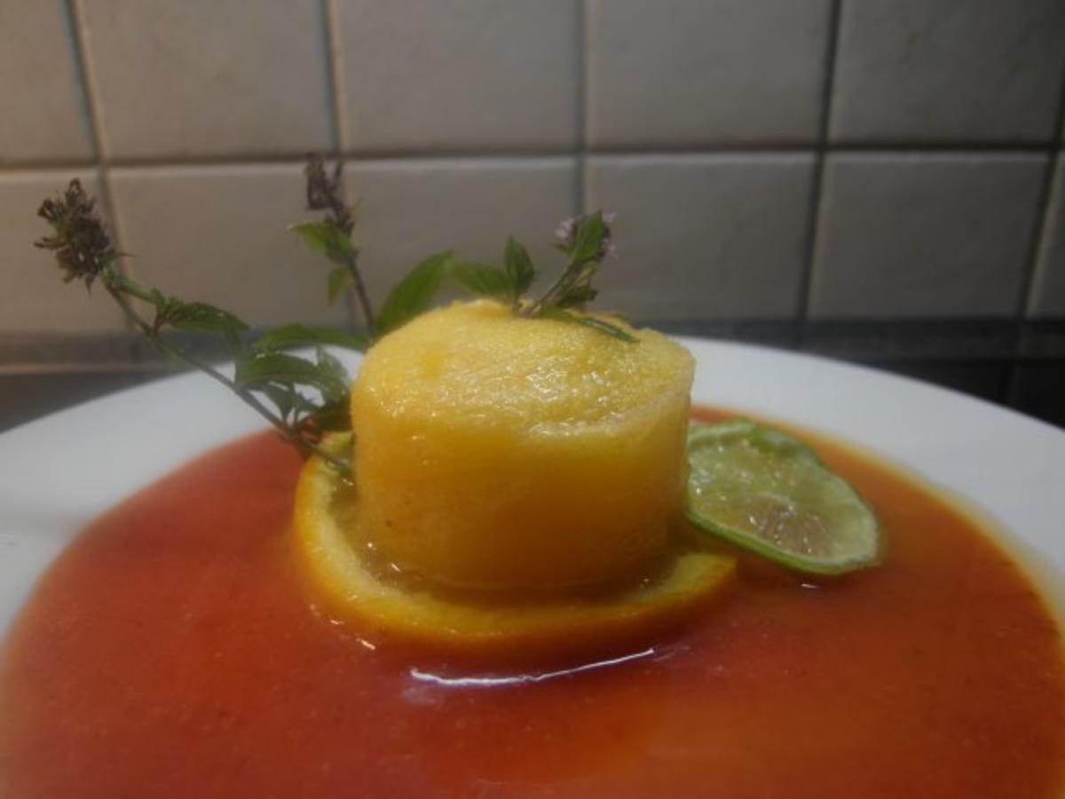 Maracuja-Orangen-Sorbet - Rezept