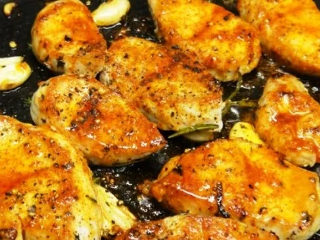 Flambierte-Pute mit Pfifferlingen auf Whisky-Spiegel - Rezept - Bild Nr. 6