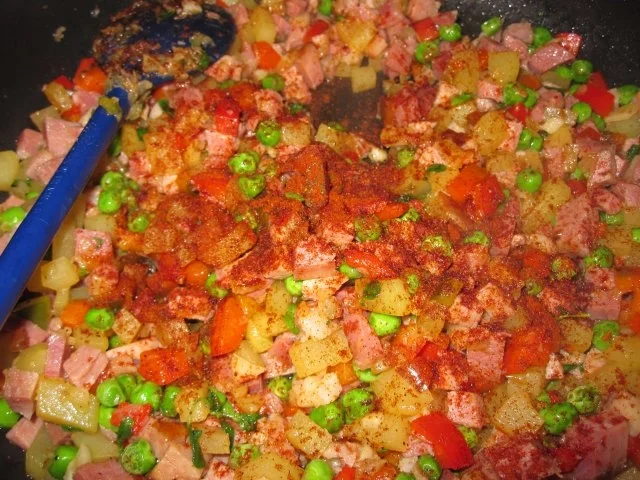 Bunte Schinken-Hörnchen-Pfanne - Rezept - Bild Nr. 7