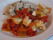 Rezept: Steinbutt-Paprika-Pfanne Steinbutt-Paprika-Pfanne - Rezept