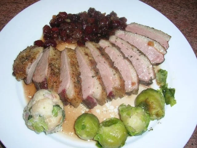 Barbarie Entenbrust NT in Portwein-Orangenjus mit Lauchkräuterknödelchen - Rezept - Bild Nr. 3