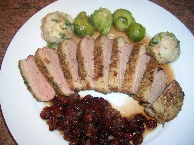 Barbarie Entenbrust NT in Portwein-Orangenjus mit Lauchkräuterknödelchen - Rezept - Bild Nr. 4