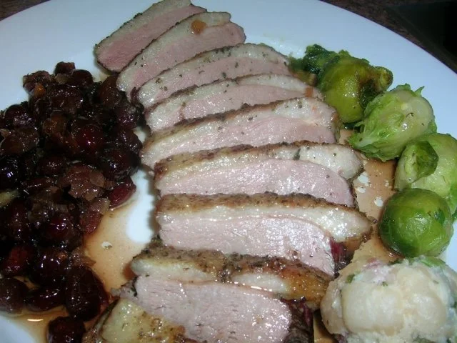 Barbarie Entenbrust NT in Portwein-Orangenjus mit Lauchkräuterknödelchen - Rezept - Bild Nr. 5