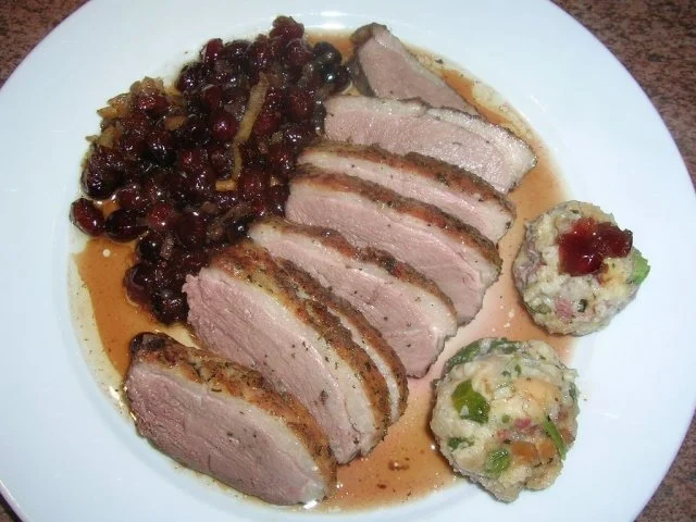 Barbarie Entenbrust NT in Portwein-Orangenjus mit Lauchkräuterknödelchen - Rezept - Bild Nr. 7