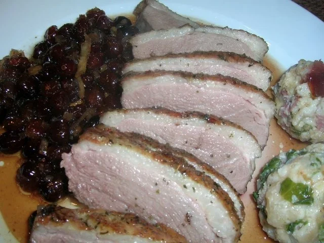 Barbarie Entenbrust NT in Portwein-Orangenjus mit Lauchkräuterknödelchen - Rezept - Bild Nr. 8