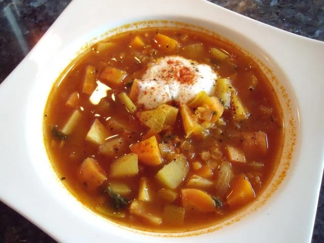 Orientalische rote Linsensuppe - Rezept