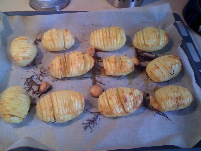 Rezept: Leo´s knusprige Kartoffelfächer Leo´s knusprige Kartoffelfächer - Rezept