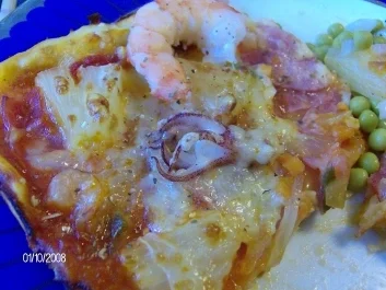 Rezept: Pizza 3-fach belegt Pizza 3-fach belegt - Rezept