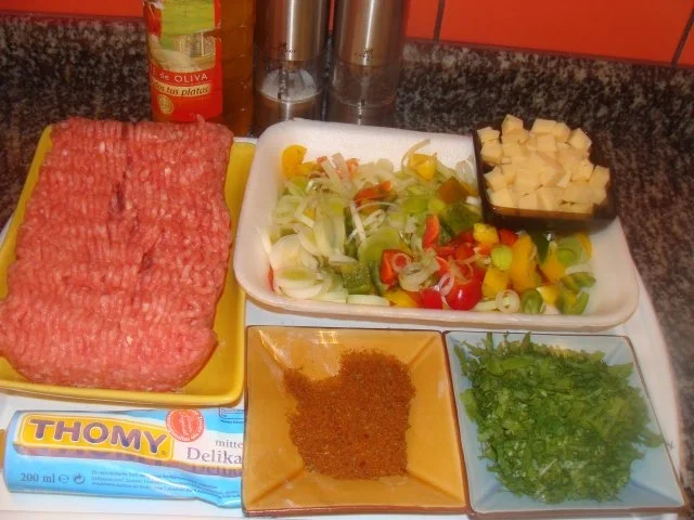 Fleisch : Hackfleisch - Gemüsekuchen - Rezept - Bild Nr. 4