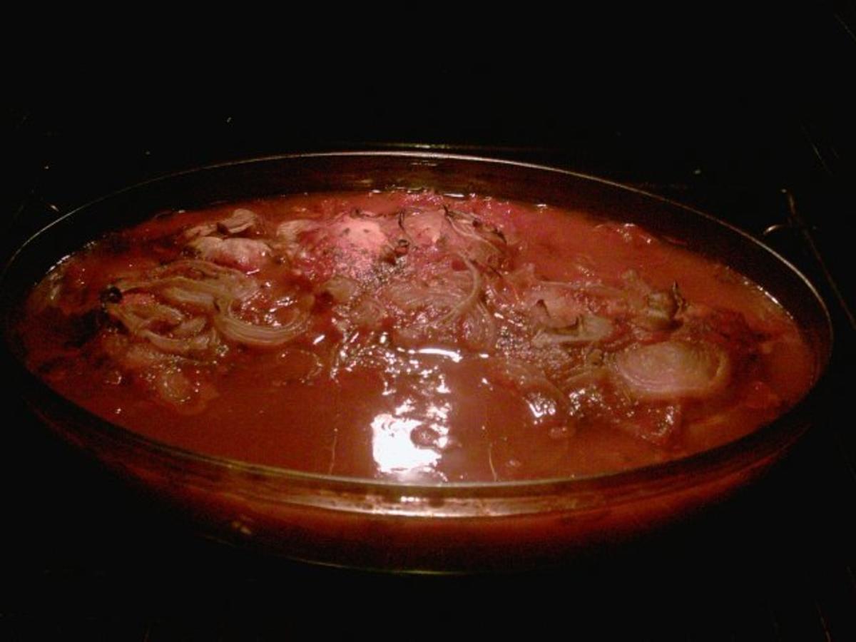 Hähnchenbrust in Tomatensoße aus dem Ofen - Rezept