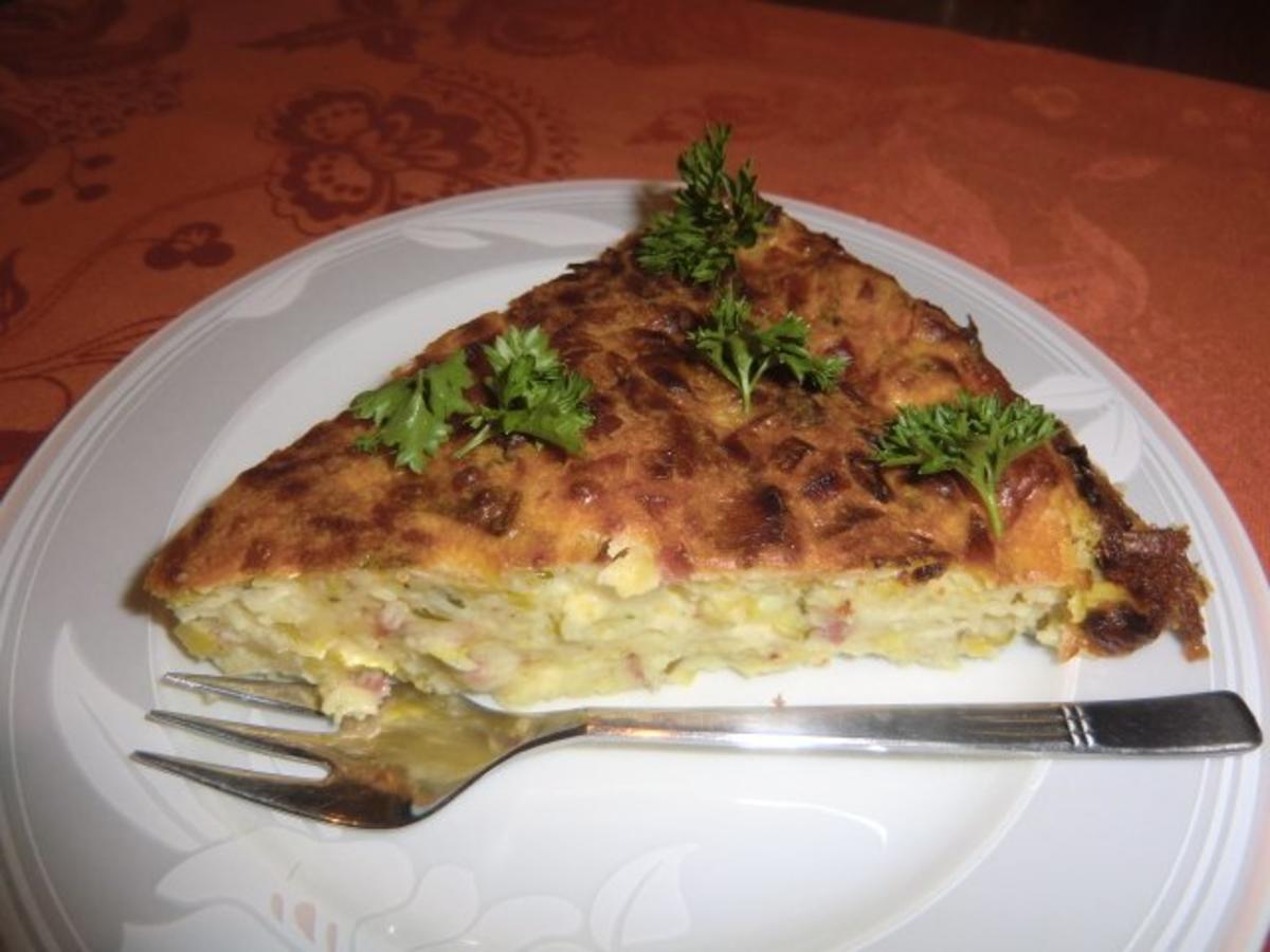 Lauch-Zwiebelkuchen ohne Boden - Rezept Eingereicht von heinzelfrau