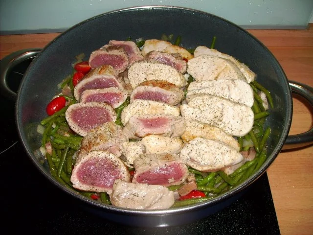 Rezept: Überbackenes Filet auf grünen Bohnen Bild Nr. 8 Überbackenes Filet auf grünen Bohnen - Rezept - Bild Nr. 8