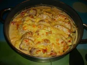 Überbackenes Filet auf grünen Bohnen - Rezept