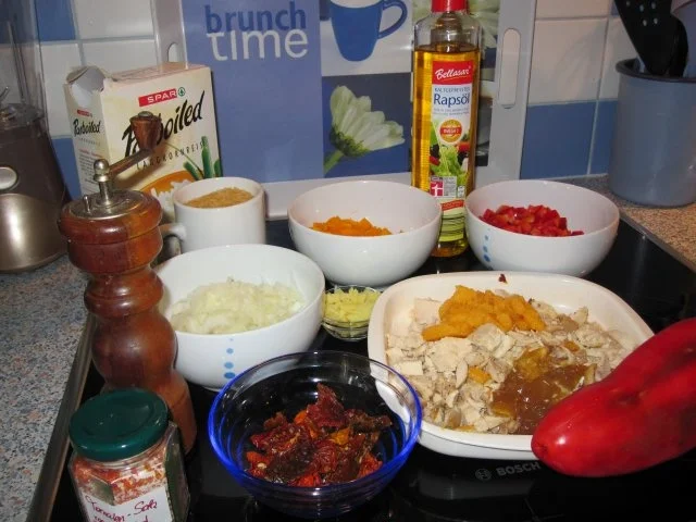 Rezept: Kürbis-Reis-Hähnchen-Pfanne Bild Nr. 3 Kürbis-Reis-Hähnchen-Pfanne - Rezept - Bild Nr. 3