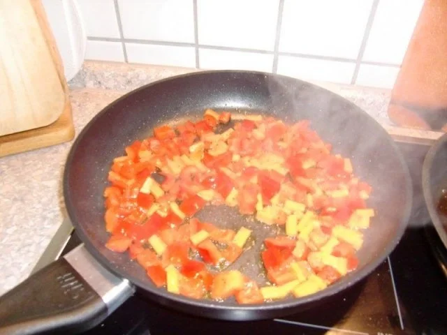 Rezept: Hähnchenbrust auf Spaghetti Gemüsebett Bild Nr. 3 Hähnchenbrust auf Spaghetti Gemüsebett - Rezept - Bild Nr. 3